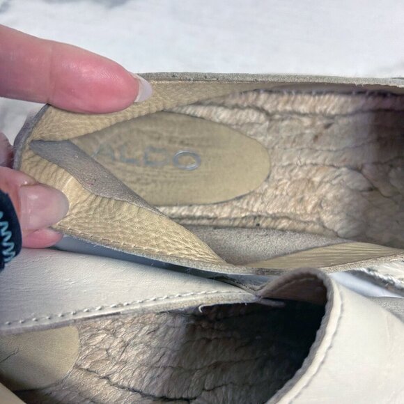 Woman's leather black and cream espadrilles shoes size 39 - Picture 4 of 9